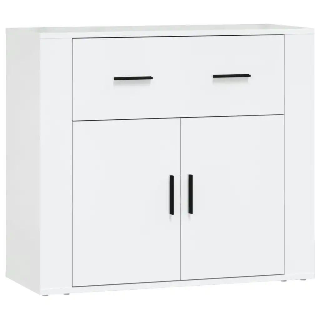 Sideboard High Gloss White 80x33x70 cm Engineered Wood 816570