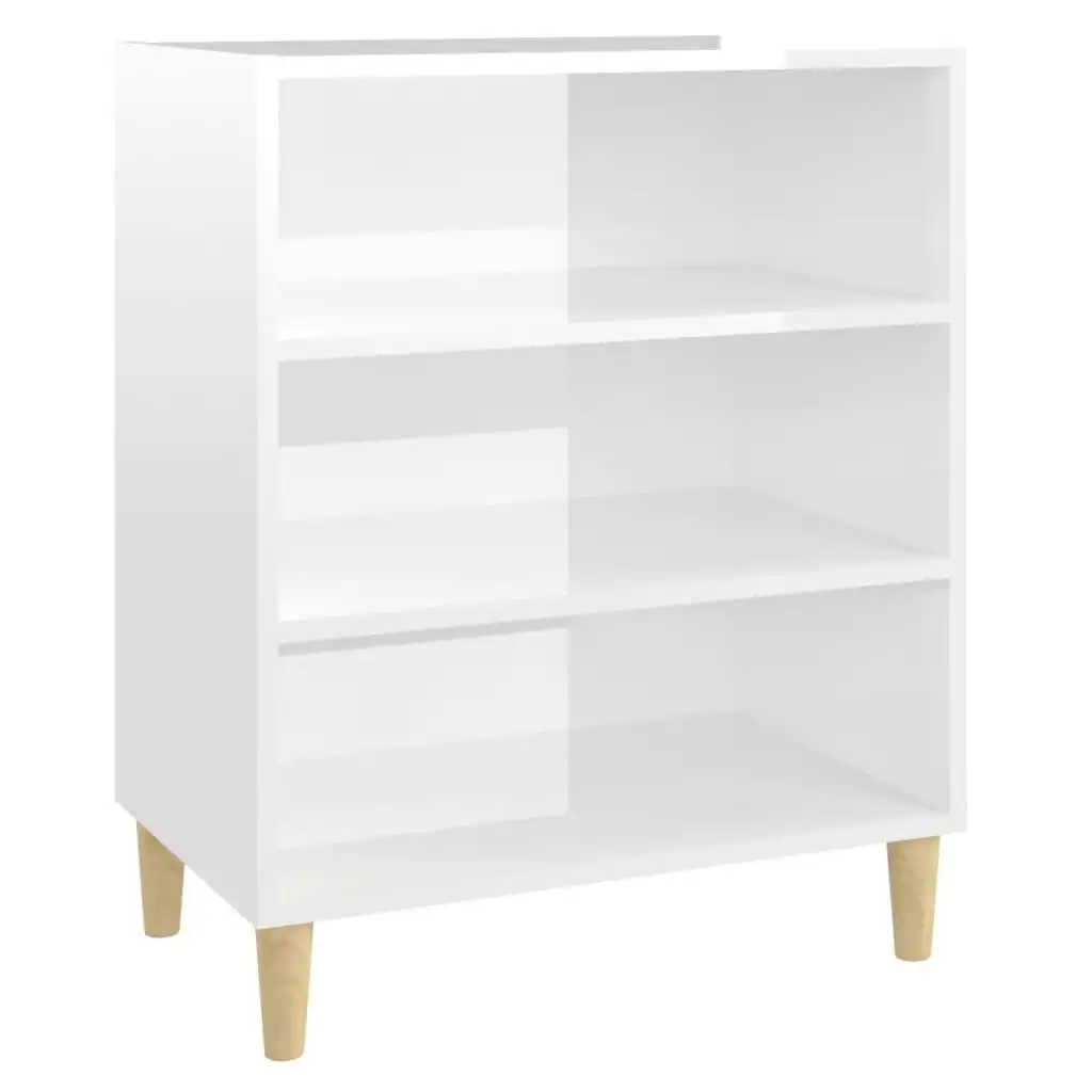 Sideboard High Gloss White 57x35x70 cm Engineered Wood 806055