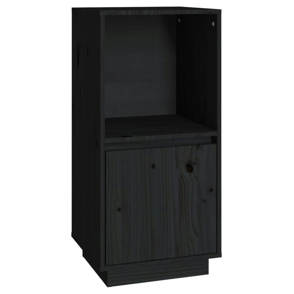 Sideboard Black 38x35x80 cm Solid Wood Pine 814348