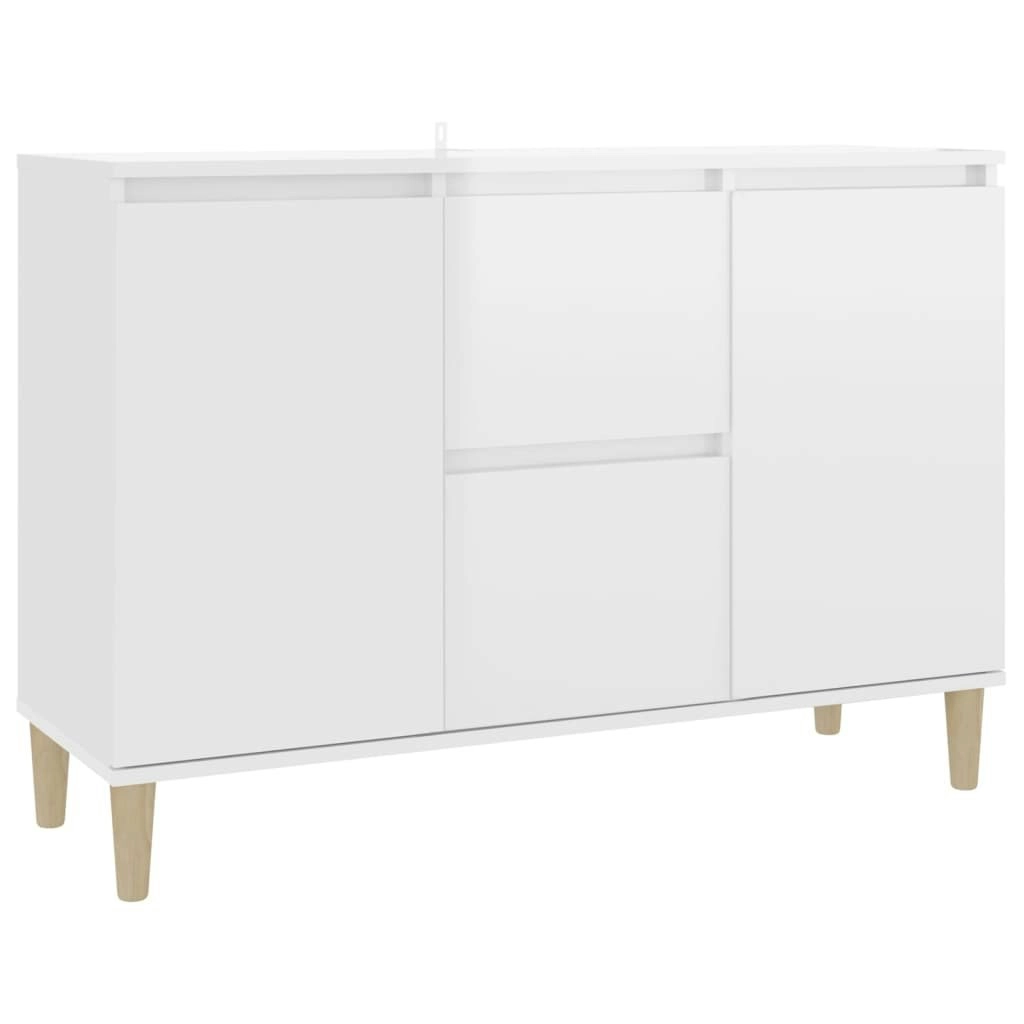 Sideboard High Gloss White 101x35x70 cm Engineered Wood 806109