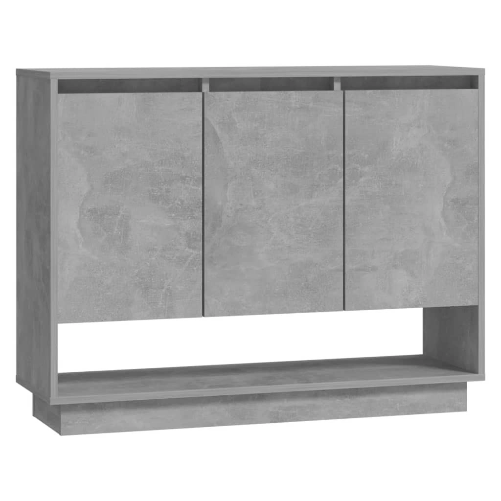 Sideboard Concrete Grey 97x31x75 cm Engineered Wood 809534