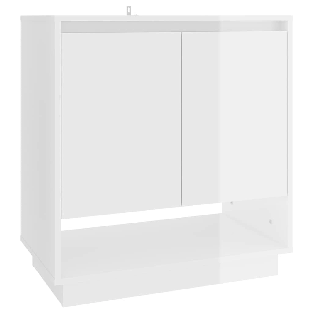 Sideboard High Gloss White 70x41x75 cm Engineered Wood 809545