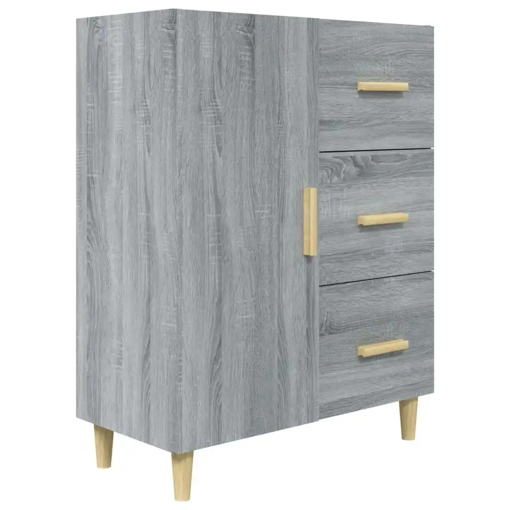 Sideboard Grey Sonoma 69.5x34x90 cm Engineered Wood 817352