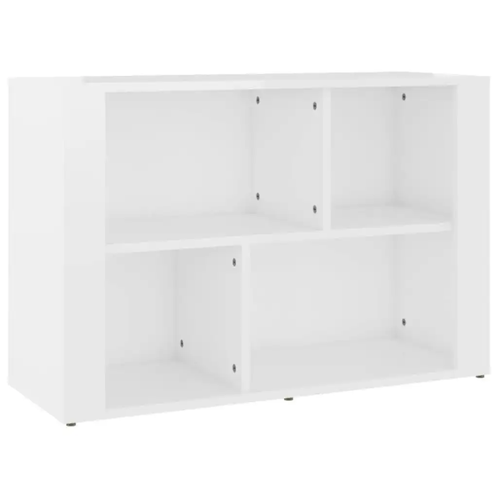 Sideboard High Gloss White 80x30x54 cm Engineered Wood 819478