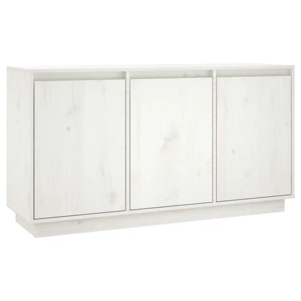 Sideboard White 111x34x60 cm Solid Wood Pine 813810