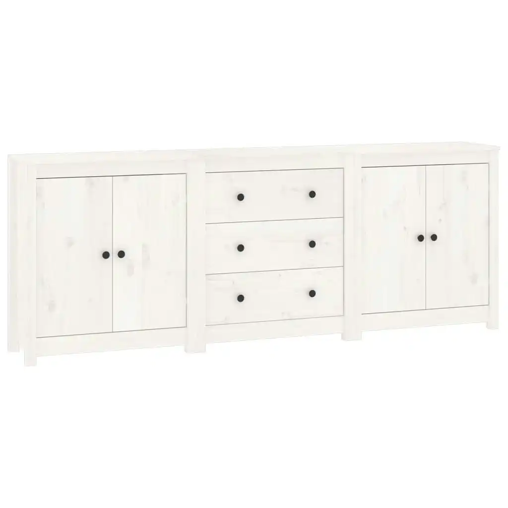 Sideboard White 210x35x80 cm Solid Wood Pine 3114070