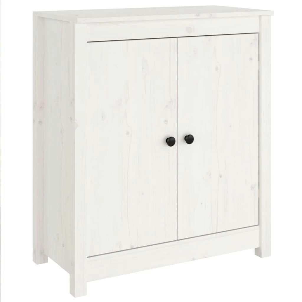 Sideboard White 70x35x80 cm Solid Wood Pine 813720