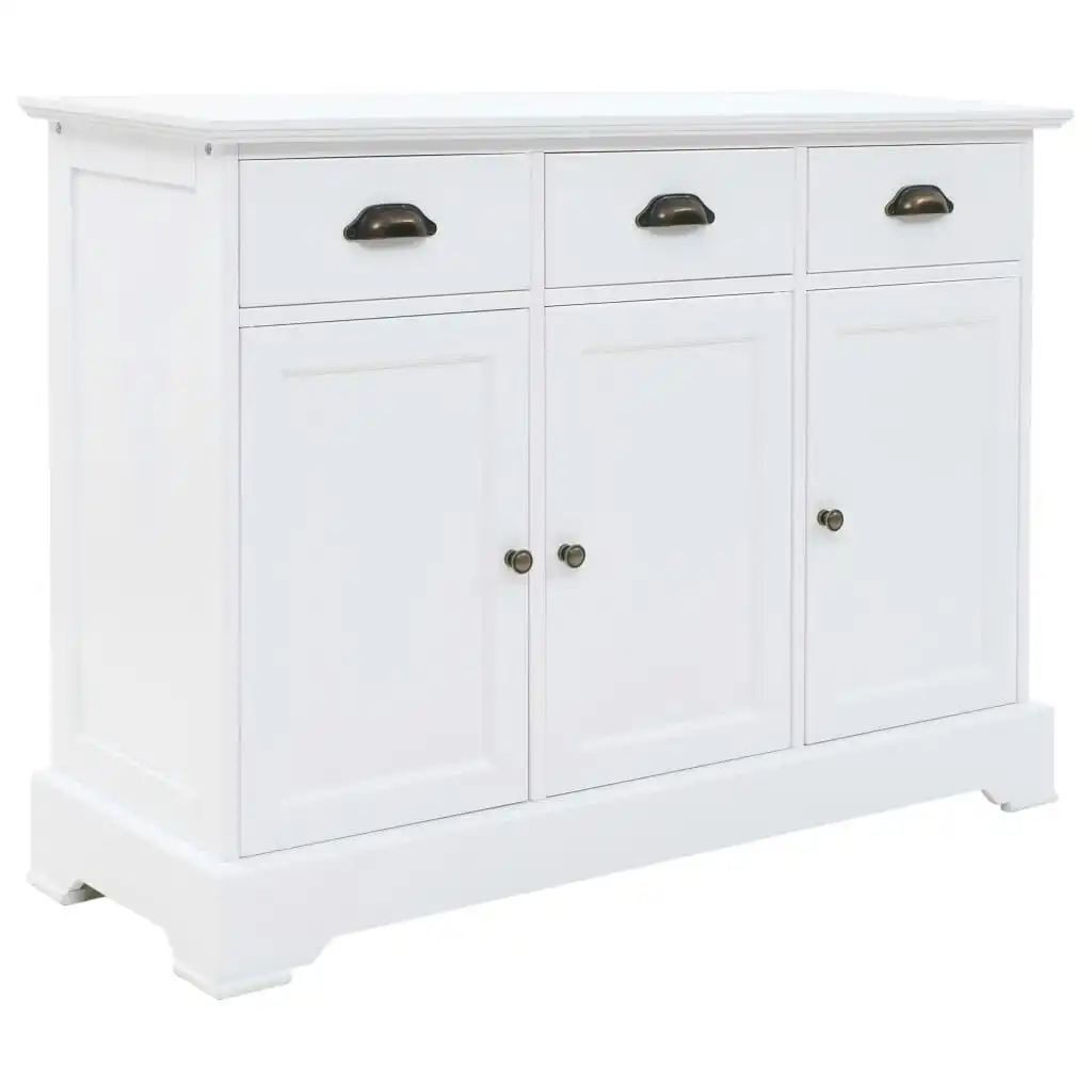 Sideboard with 3 Doors MDF and Pinewood 105x35x77.5 cm 245754