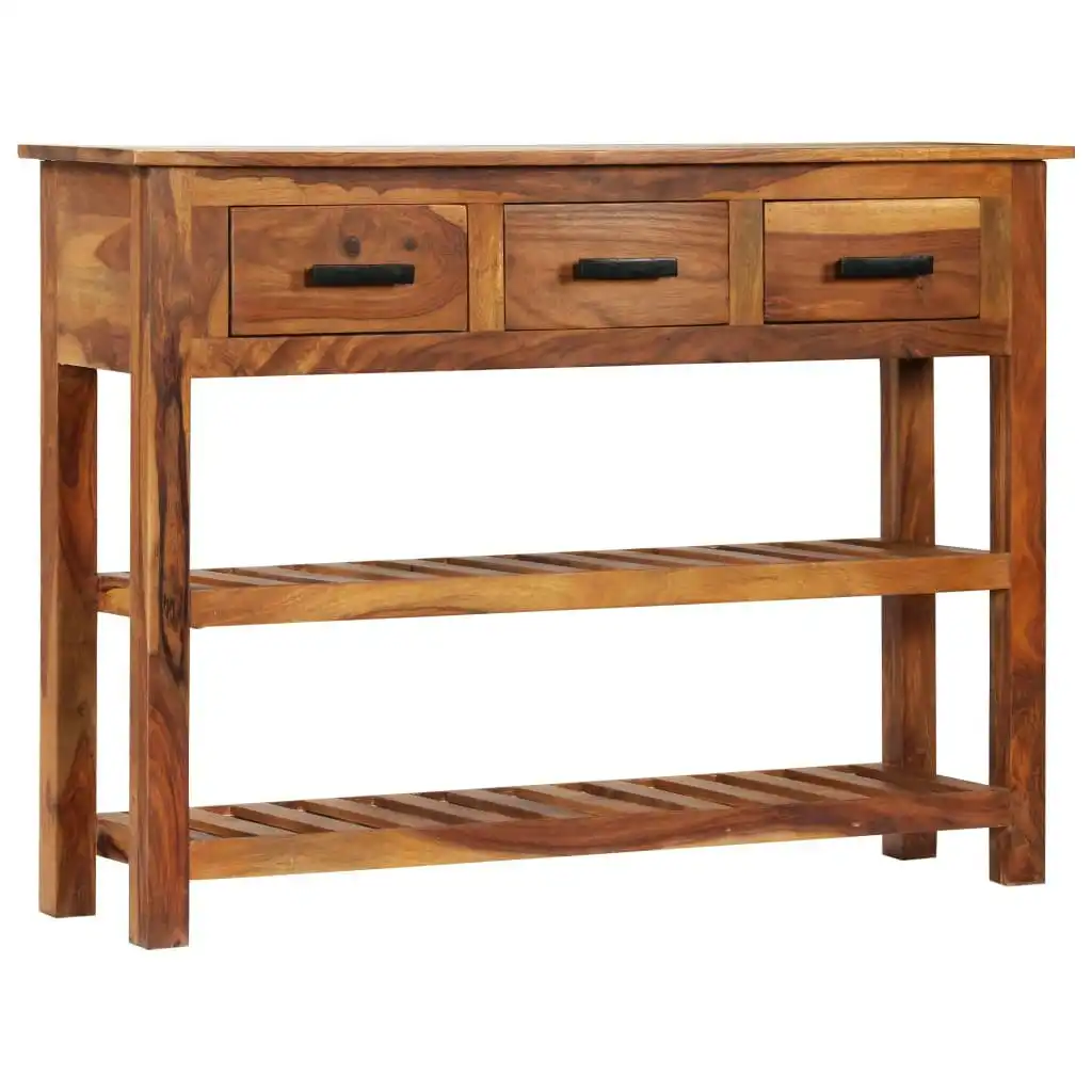 Sideboard with 3 Drawers 110x30x80 cm Solid Wood Acacia 338032