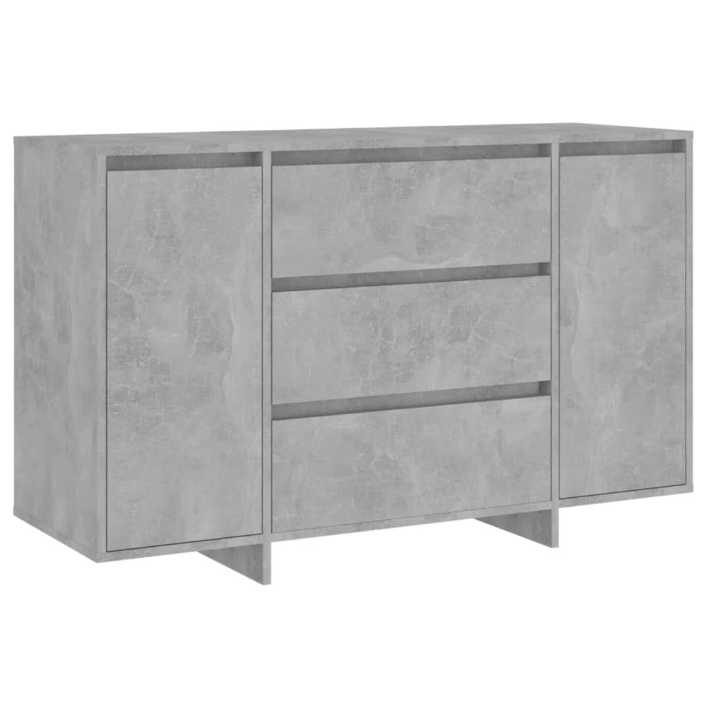 Sideboard with 3 Drawers Concrete Grey 120x41x75 cm Engineered Wood 809615