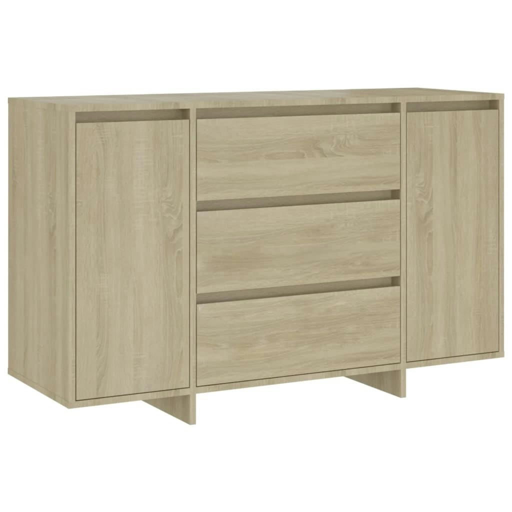 Sideboard with 3 Drawers Sonoma Oak 120x41x75 cm Engineered Wood 809614