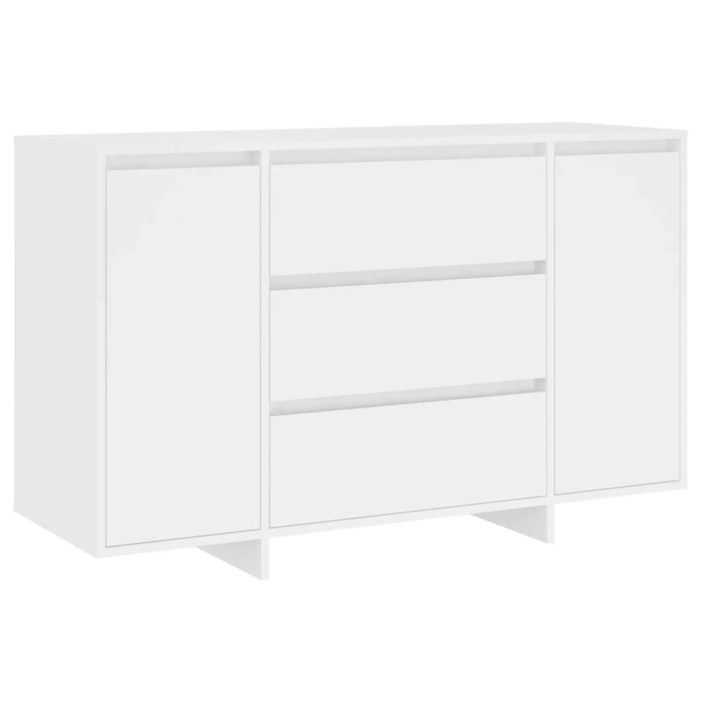 Sideboard with 3 Drawers White 120x41x75 cm Engineered Wood 809611