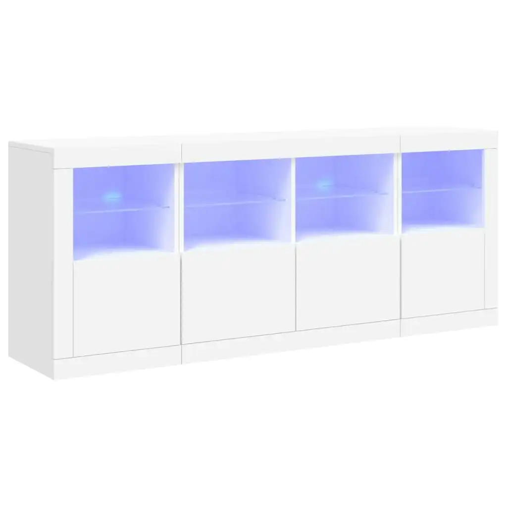 Sideboard with LED Lights White 163x37x67 cm 3209072