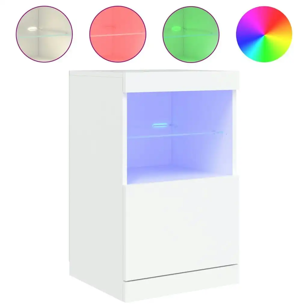 Sideboard with LED Lights White 41x37x67 cm 836679