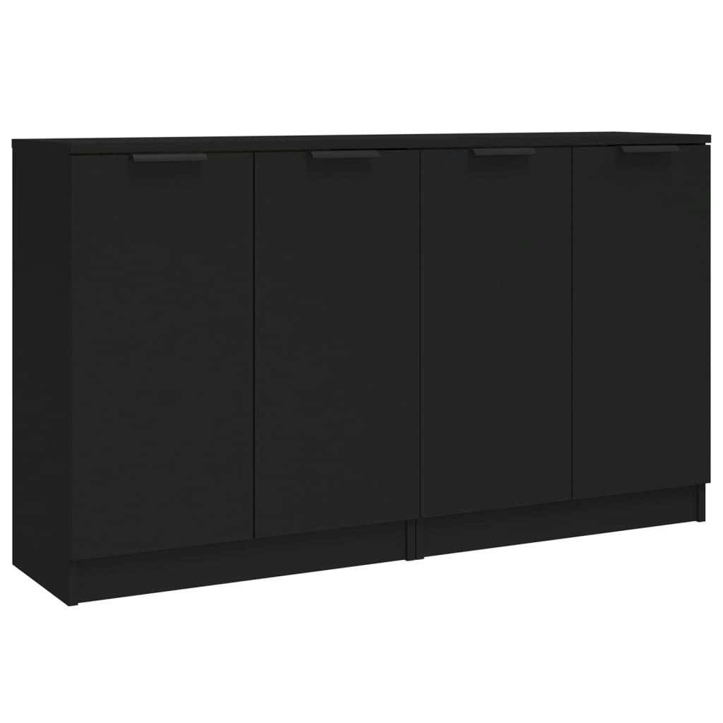 Sideboards 2 pcs Black 60x30x70 cm Engineered Wood 3115773