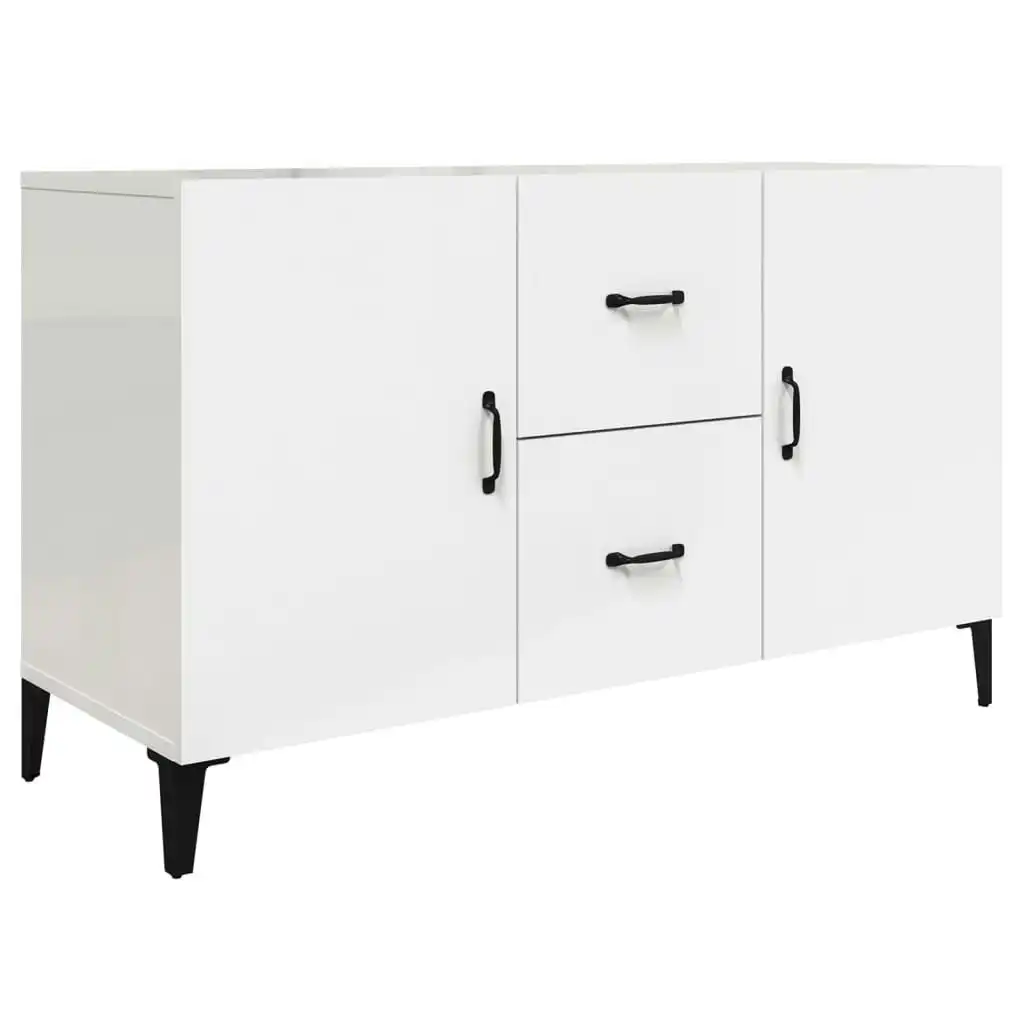 Sideboard High Gloss White 100x36x60 cm Engineered Wood 812525