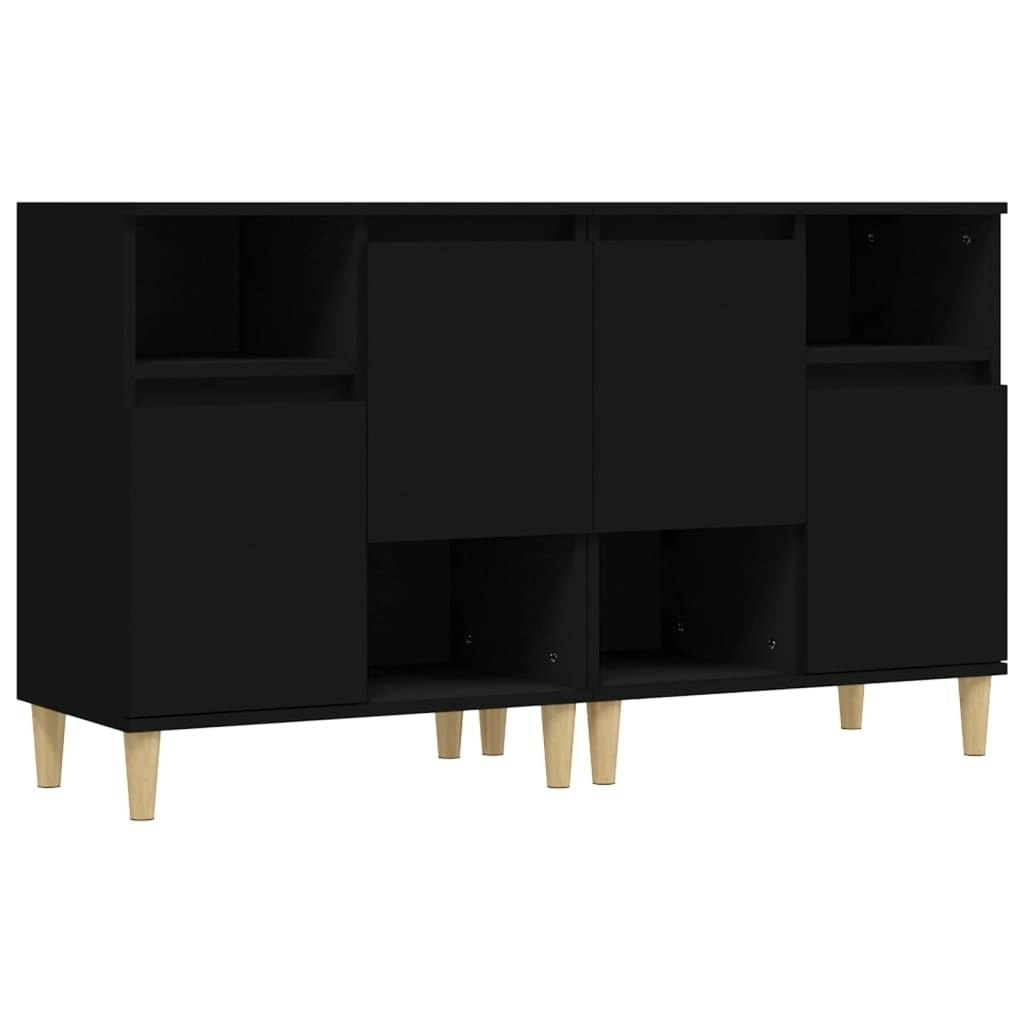 Sideboards 2 pcs Black 60x35x70 cm Engineered Wood 3185720