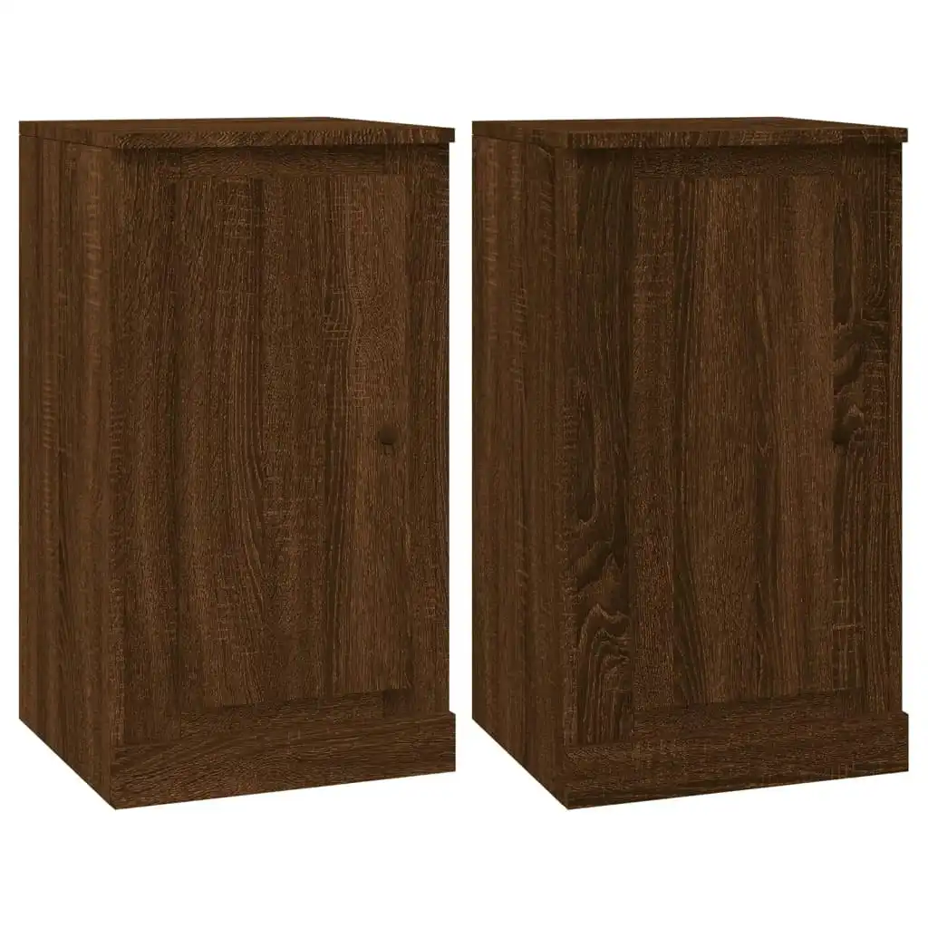 Sideboards 2 pcs Brown Oak 37.5x35.5x67.5 cm Engineered Wood 816215