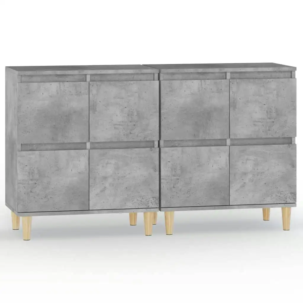 Sideboards 2 pcs Concrete Grey 60x35x70 cm Engineered Wood 3185755