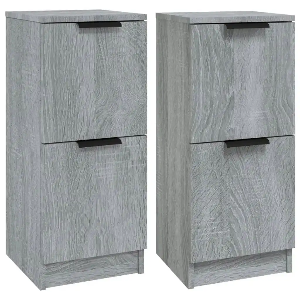 Sideboards 2 pcs Grey Sonoma 30x30x70 cm Engineered Wood 817021