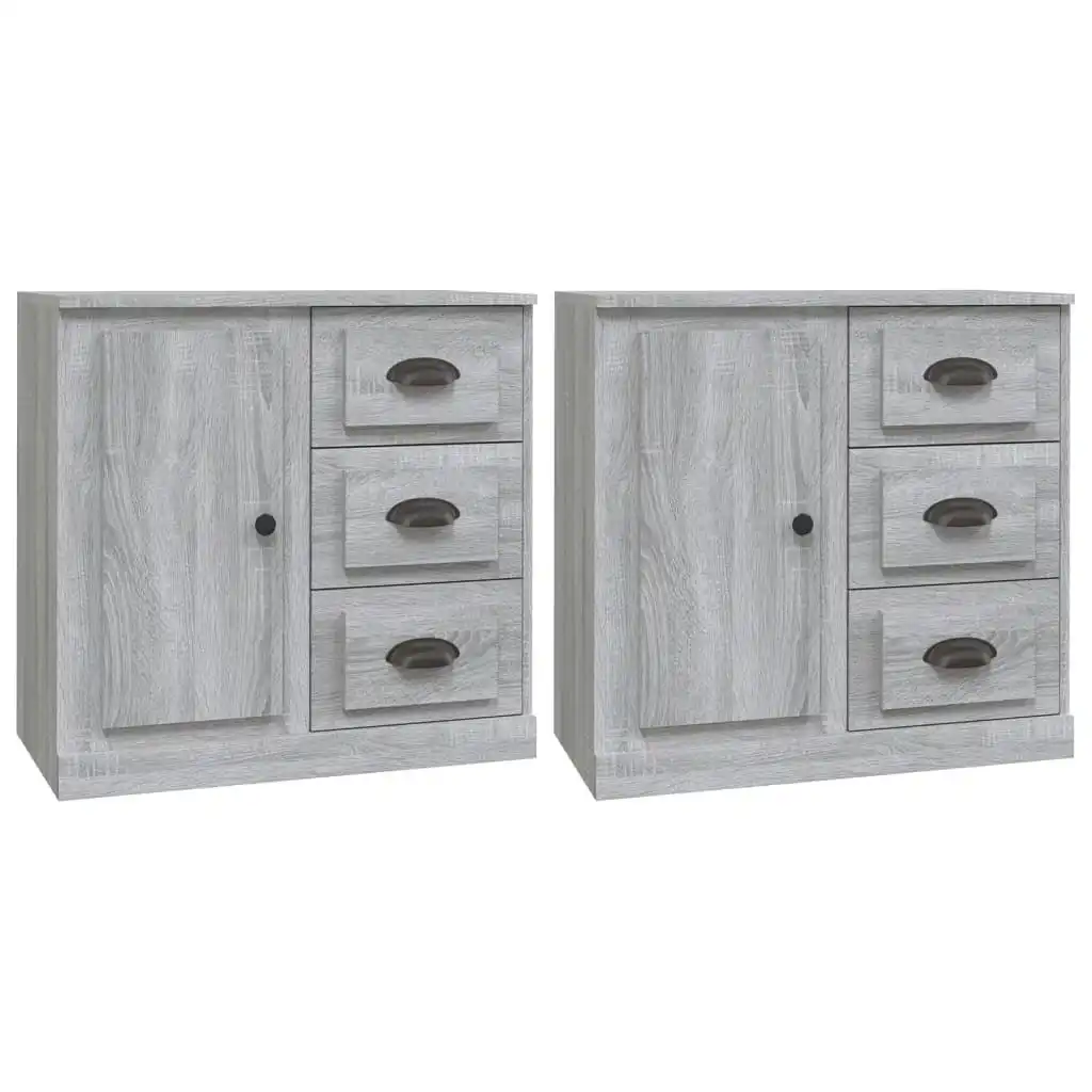 Sideboards 2 pcs Grey Sonoma Engineered Wood 3185229