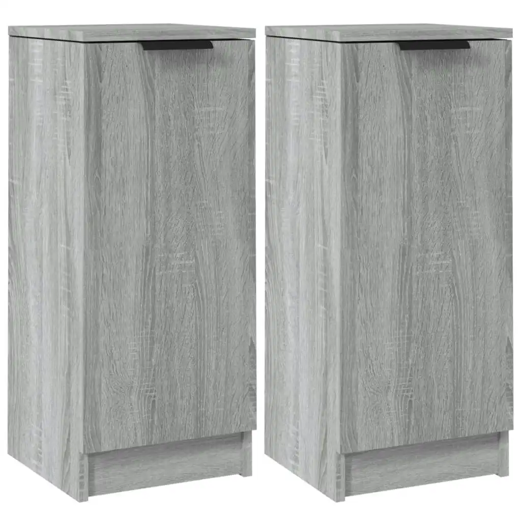 Sideboards 2 pcs Grey Sonoma 30x30x70 cm Engineered Wood 817009