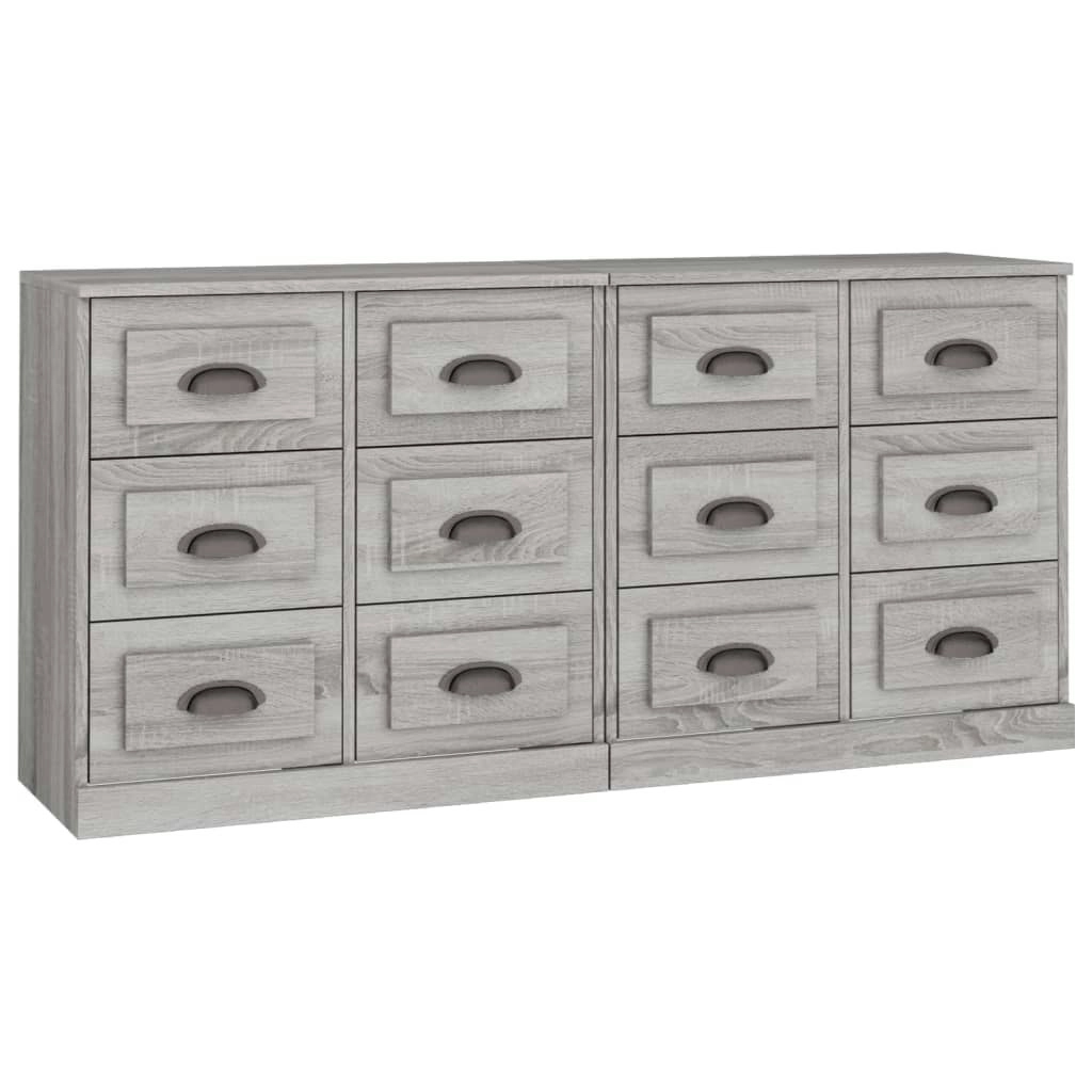 Sideboards 2 pcs Grey Sonoma Engineered Wood 3185285