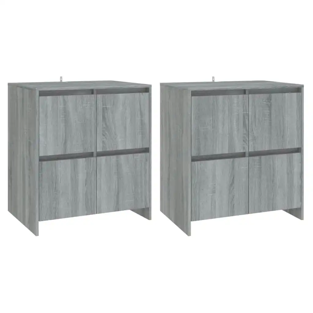 Sideboards 2 pcs Grey Sonoma 70x41x75 cm Engineered Wood 3098095