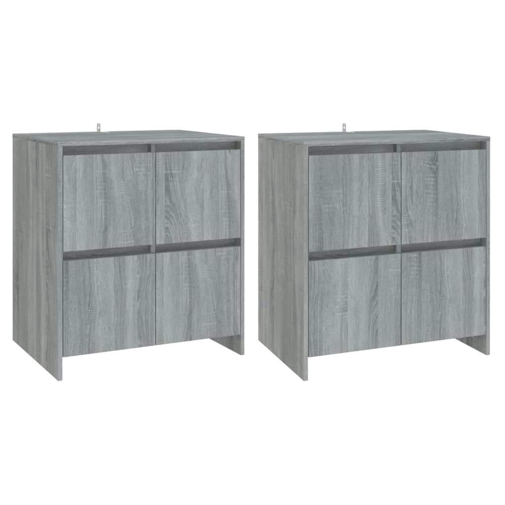 Sideboards 2 pcs Grey Sonoma 70x41x75 cm Engineered Wood 3098095