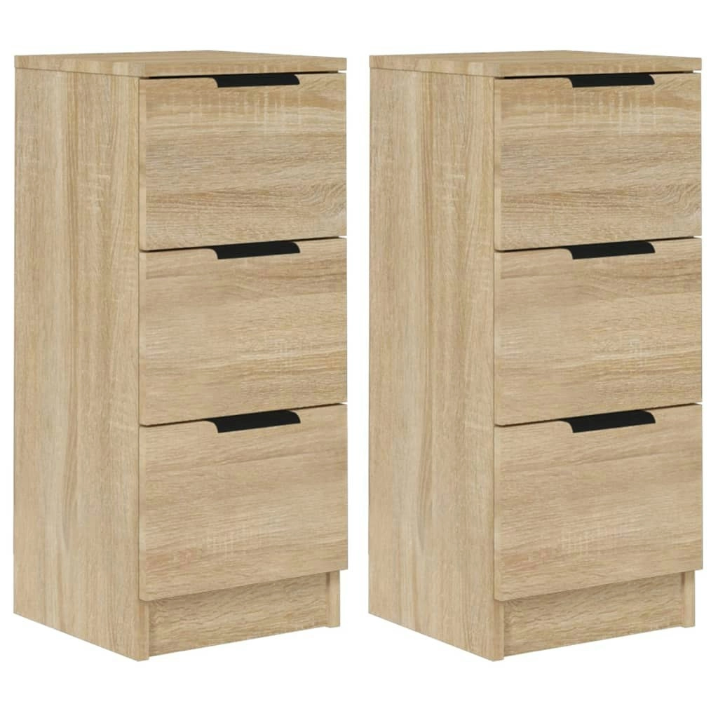 Sideboards 2 pcs Sonoma Oak 30x30x70 cm Engineered Wood 811158