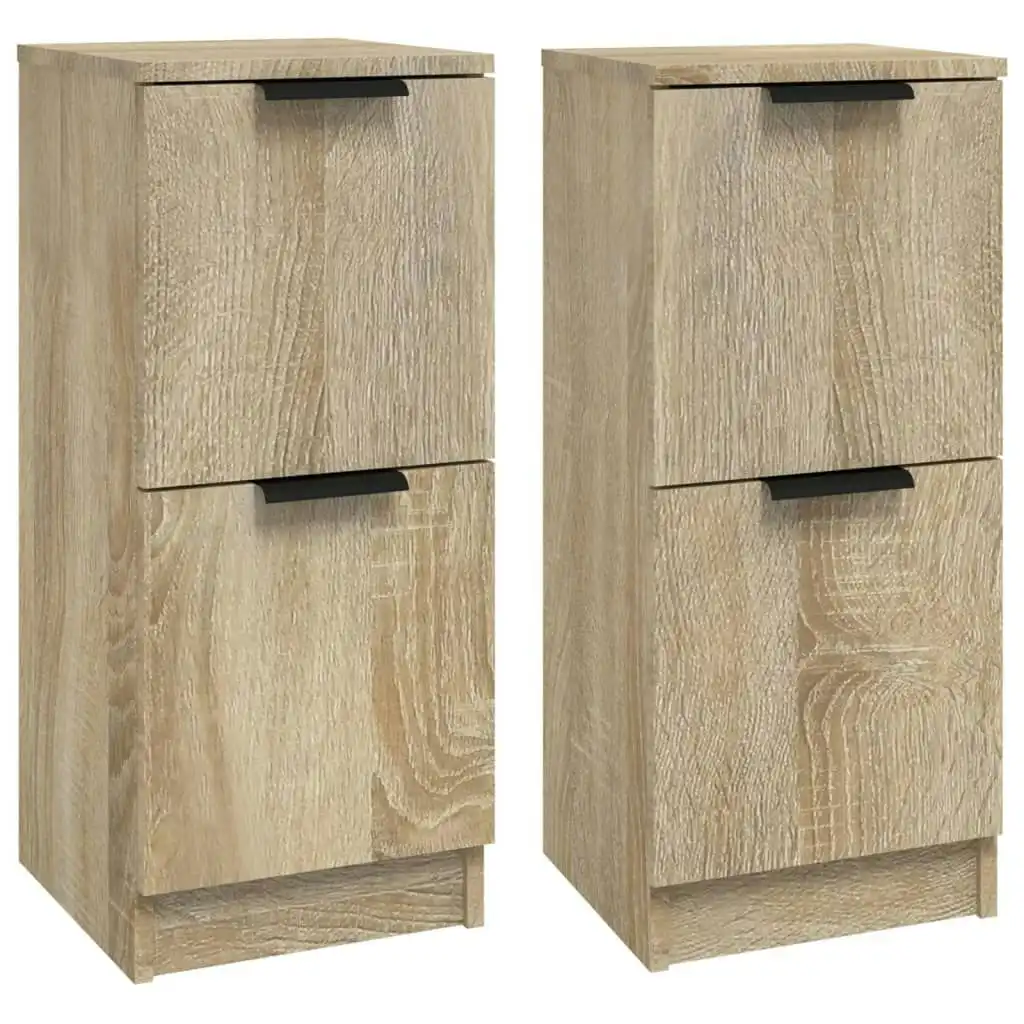 Sideboards 2 pcs Sonoma Oak 30x30x70 cm Engineered Wood 811176