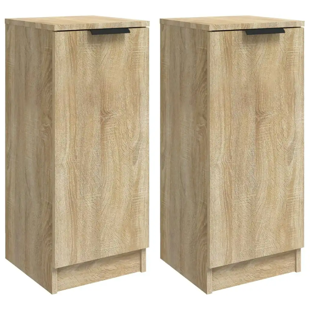 Sideboards 2 pcs Sonoma Oak 30x30x70 cm Engineered Wood 811140