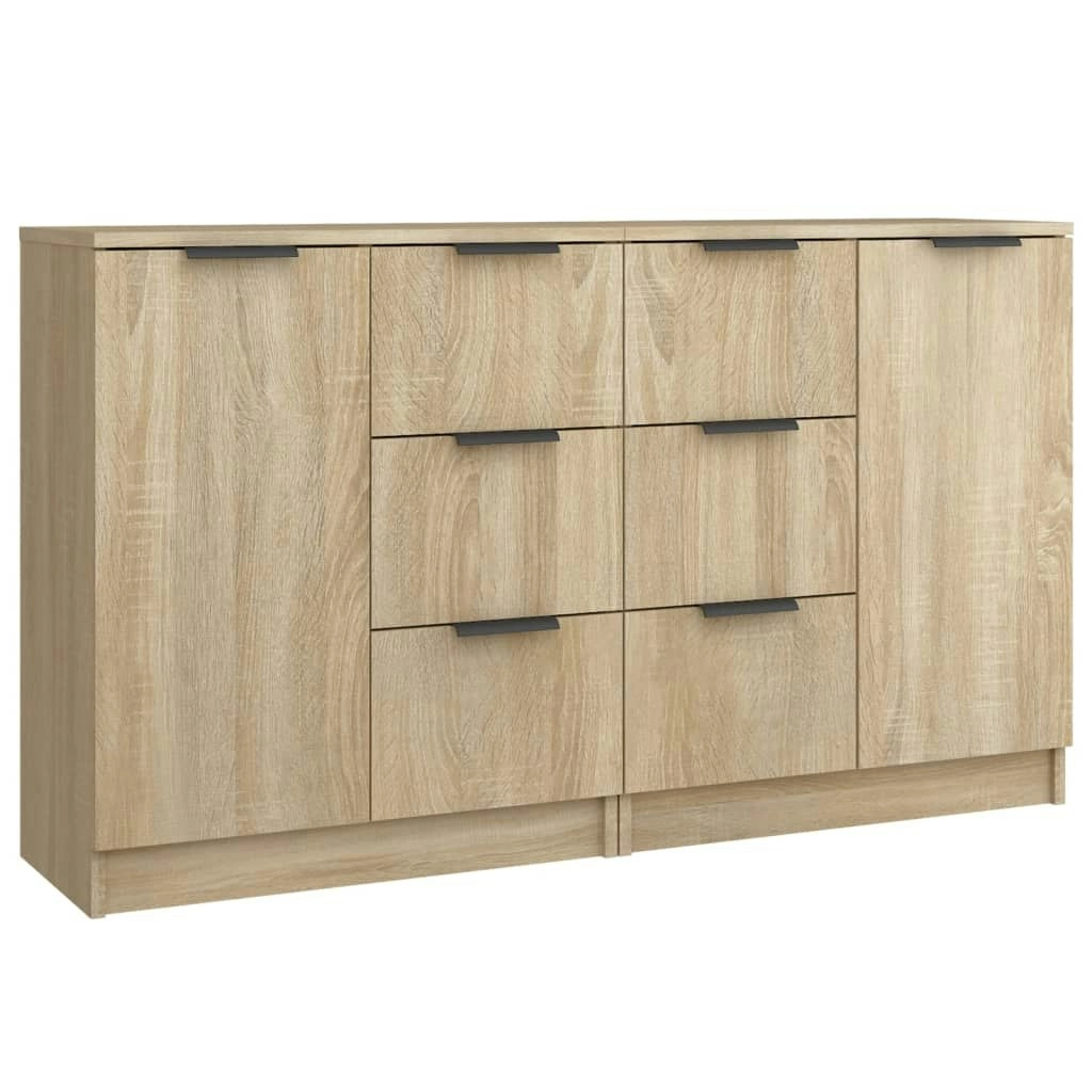 Sideboards 2 pcs Sonoma Oak 60x30x70 cm Engineered Wood 3115790