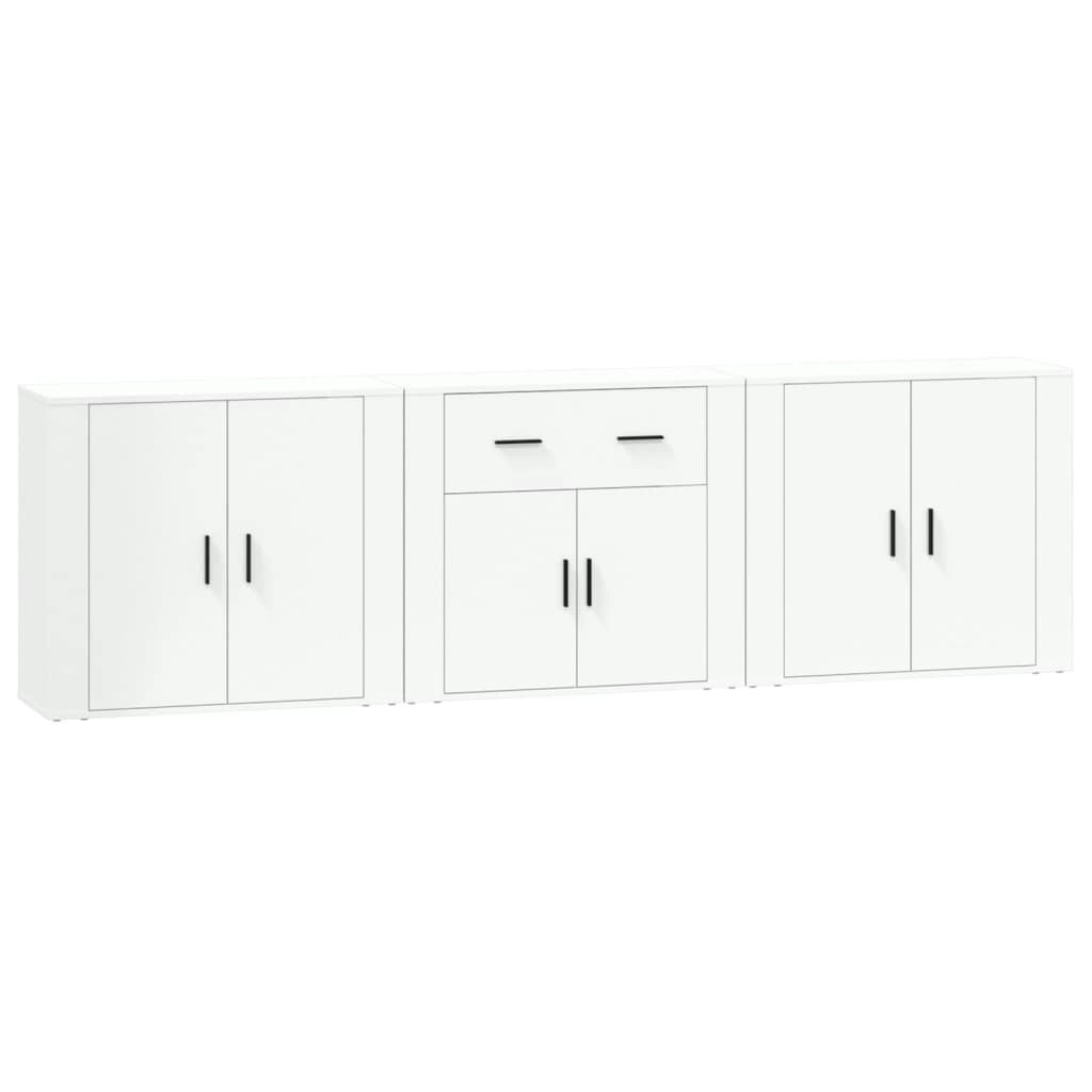 Sideboards 3 pcs White Engineered Wood 3185415