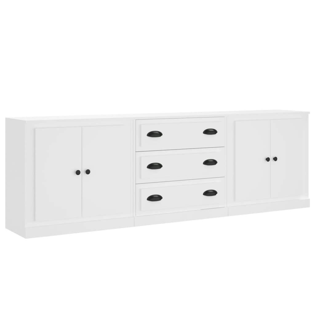 Sideboards 3 pcs White Engineered Wood 3185215