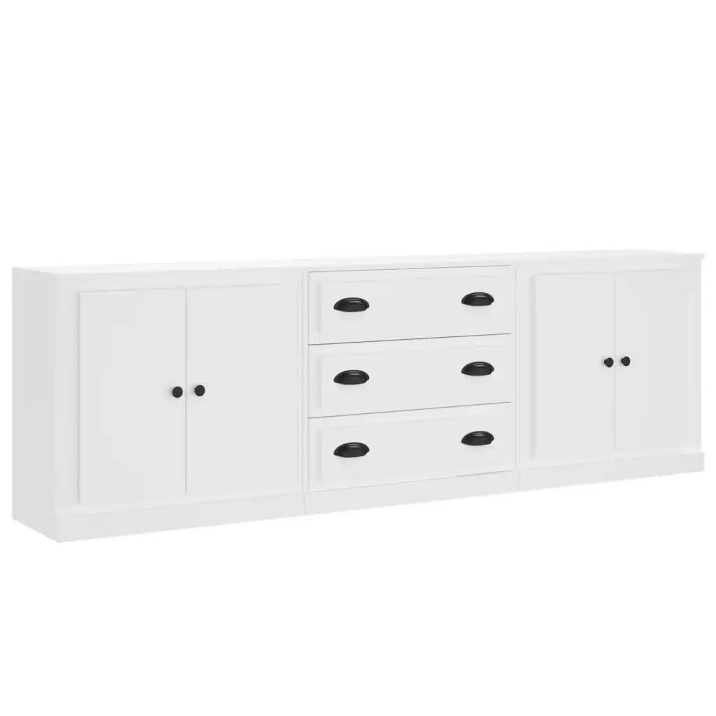 Sideboards 3 pcs White Engineered Wood 3185215