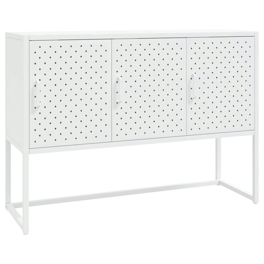 Sideboard White 105x35x75 cm Steel 335869