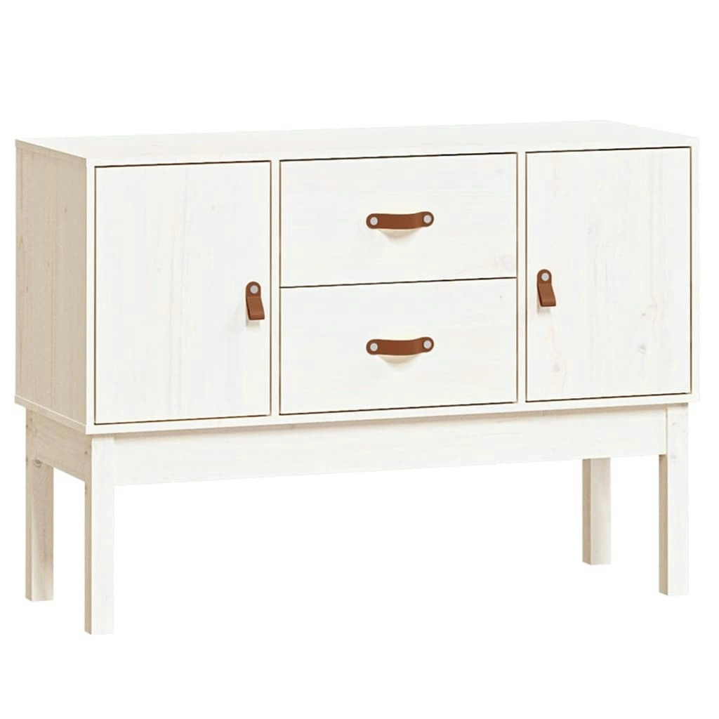 Sideboard White 110x40x78 cm Solid Wood Pine 823525