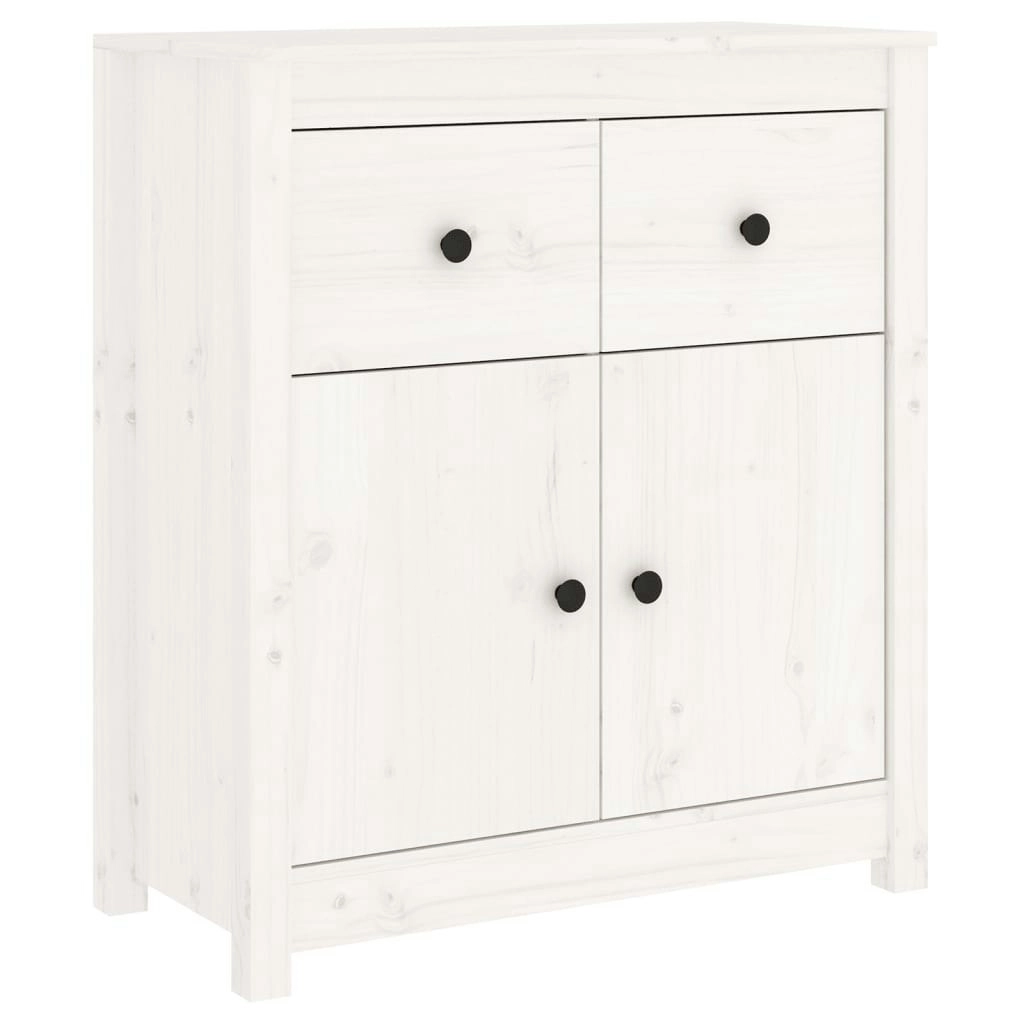 Sideboard White 70x35x80 cm Solid Wood Pine 813750