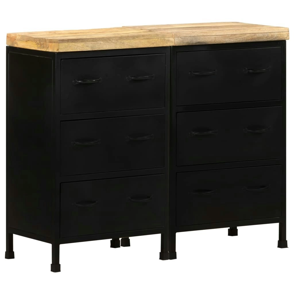 Sideboard with 6 Drawers Rough Mango Wood 3074905