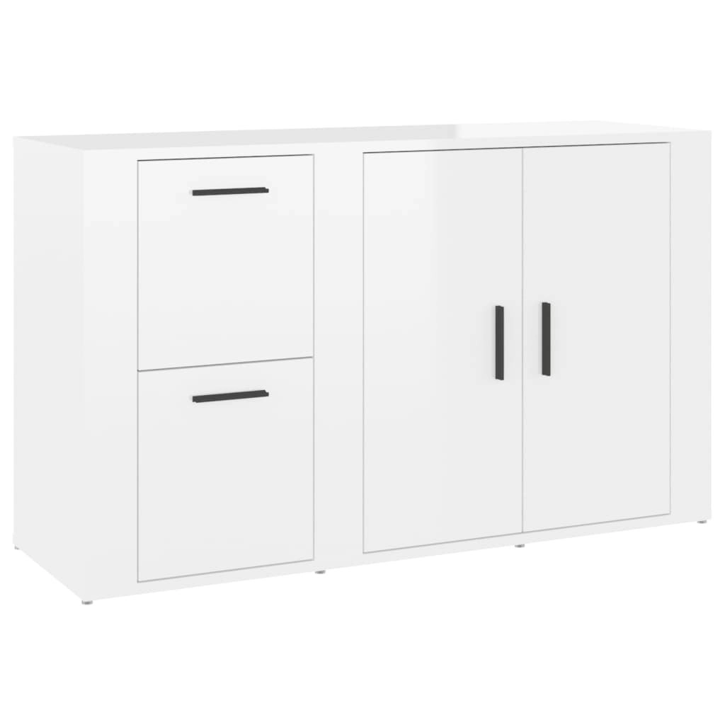 Sideboard High Gloss White 100x33x59.5 cm Engineered Wood 820998