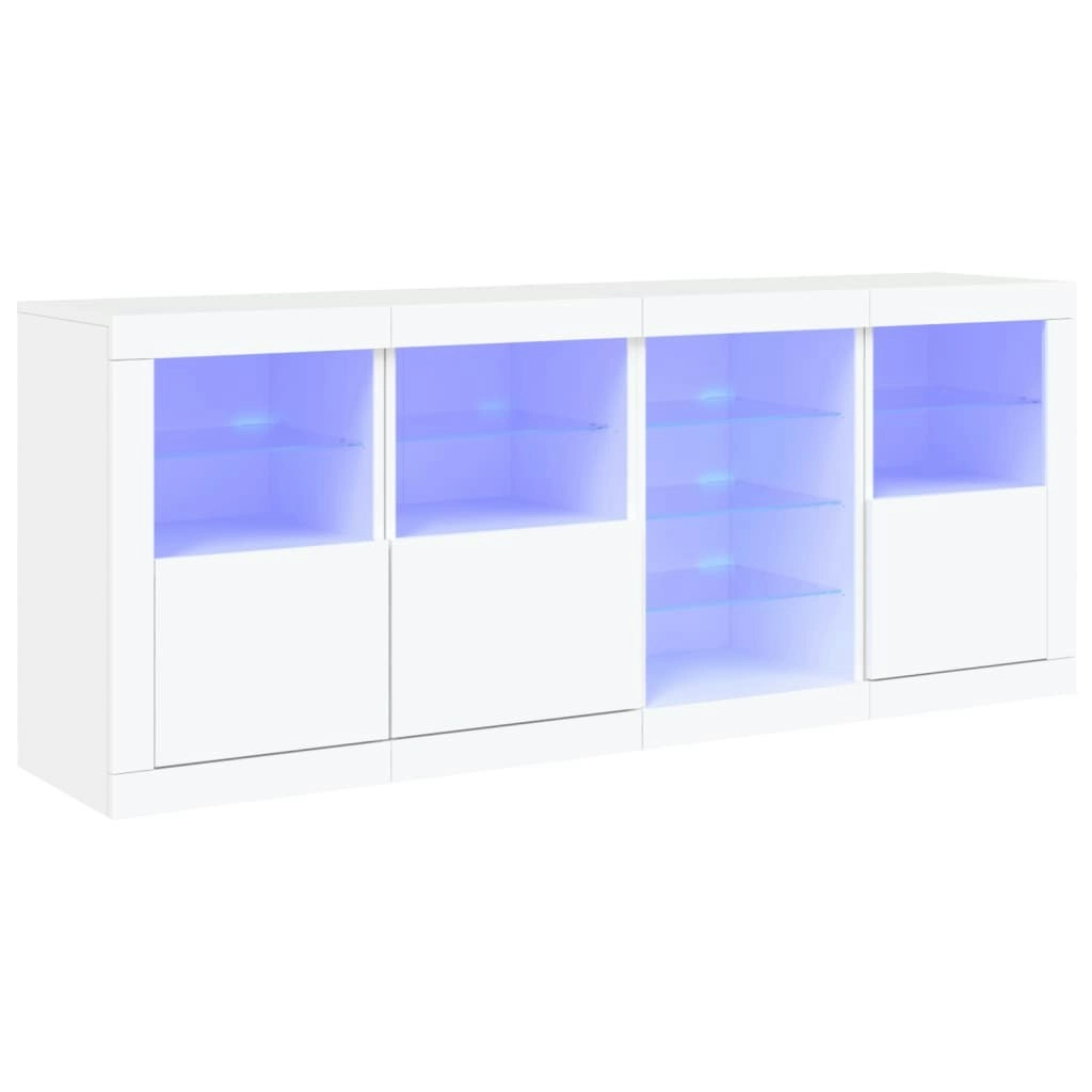 Sideboard with LED Lights White 164x37x67 cm 3209051