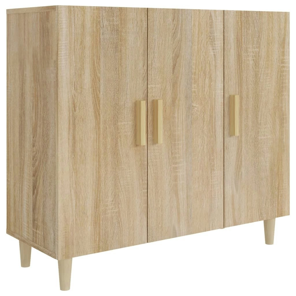 Sideboard Sonoma Oak 90x34x80 cm Engineered Wood 812495