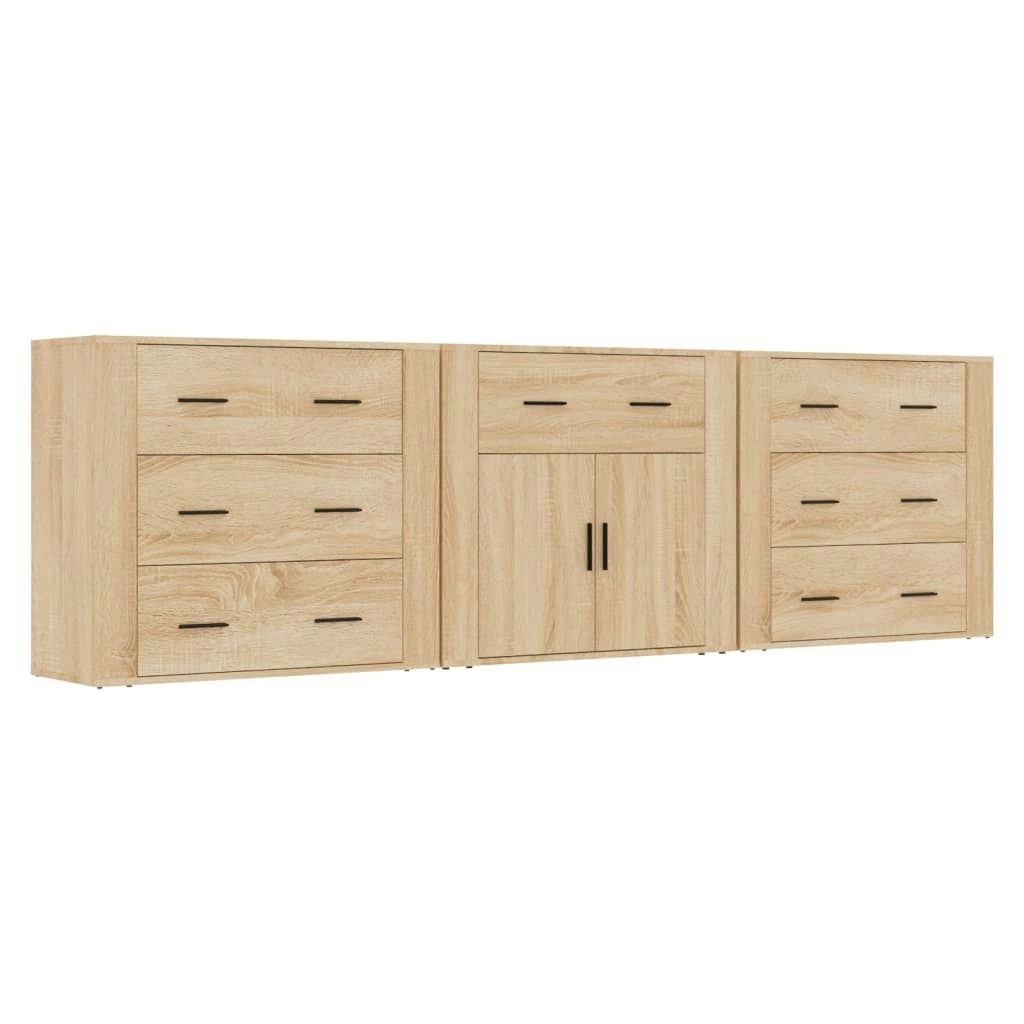 Sideboards 3 pcs Sonoma Oak Engineered Wood 3185426