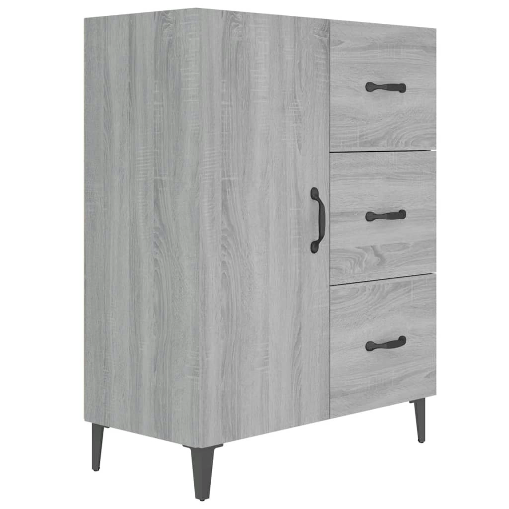 Sideboard Grey Sonoma 69.5x34x90 cm Engineered Wood 817355