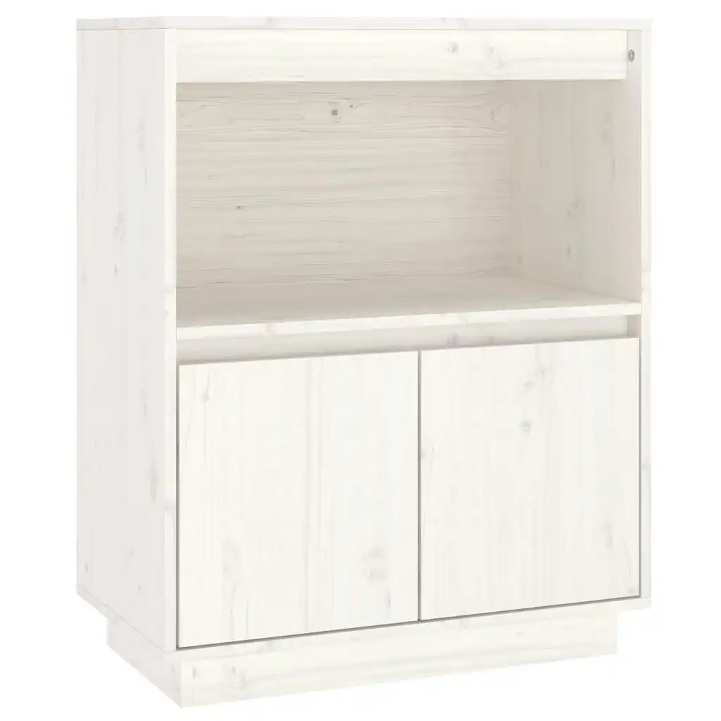 Sideboard White 60x34x75 cm Solid Wood Pine 813521