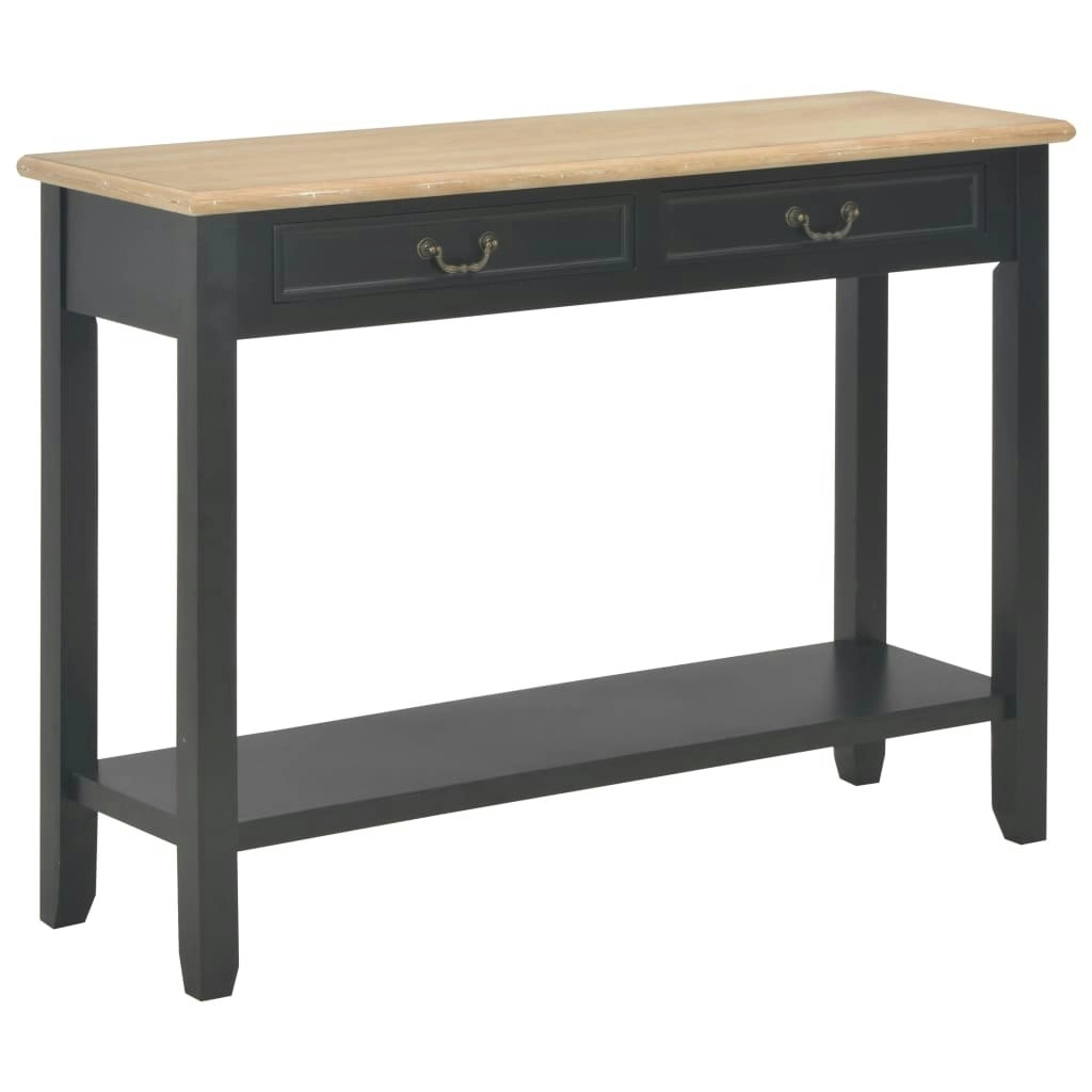 Console Table Black 110x35x80 cm Wood 249903