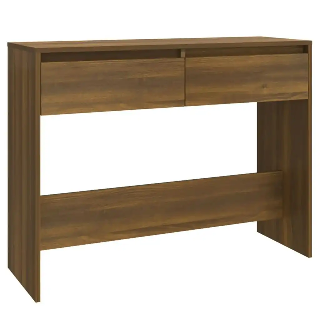 Console Table Brown Oak 100x35x76.5 cm Engineered Wood 813037