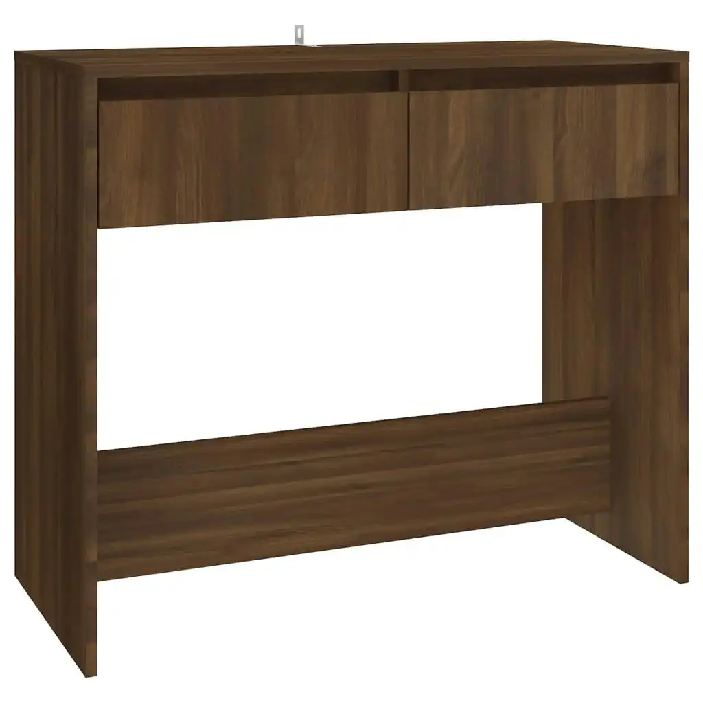 Console Table Brown Oak 89x41x76.5 cm Engineered Wood 813001