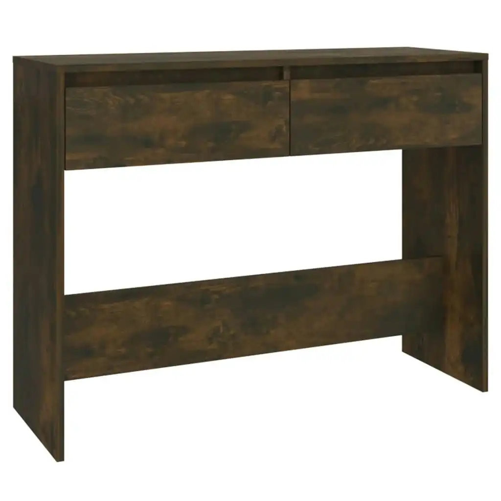 Console Table Smoked Oak 100x35x76.5 cm Engineered Wood 813035